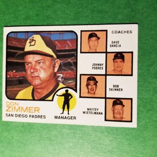 1973 - TOPPS BASEBALL CARD NO. 12 - DON ZIMMER MGR. - IPADRES