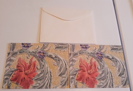 2 Floral Notecards with Envelopes