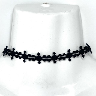 Black Arrow Cord Choker Necklace 