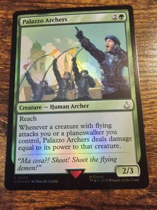 Magic the gathering mtg Palazzo Archers foil card Assassins Creed