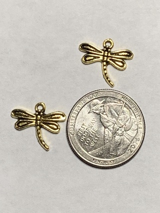 ANTIQUE GOLD CHARMS~#58~SET OF 2~FREE SHIPPING!