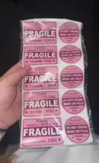 25 Fragile Etc. Package Stickers