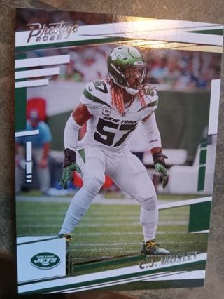 2022 PANINI PRESTIGE C.J. MOSLEY NEW YORK JETS FOOTBALL CARD# 232