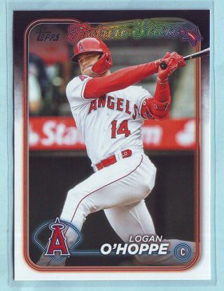 2024 Topps Logan O'Hoppe FUTURE STARS Baseball Card # 298 Angels