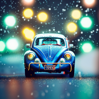 Listia Digital Collectible: Blue VW Bug