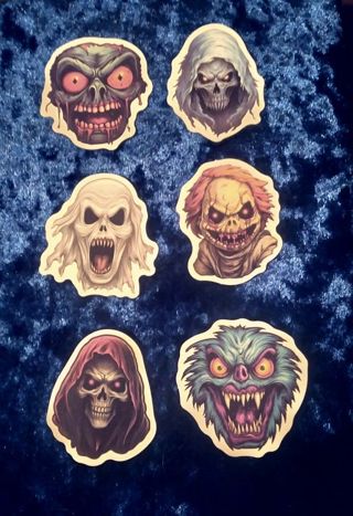 6 - "FACES OF EVIL" STICKERS