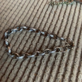 Vintage Sterling Silver Rolo Link Bracelet 