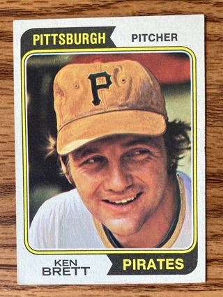 1974 Topps Ken Brett baseball card 