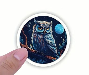 ↗️⭕(10) 1" BEAUTIFUL OWL STICKERS!! (SET 2 of 2)⭕ BIRD