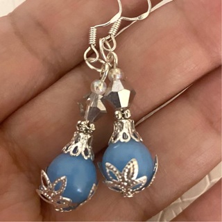 ✡️ Long blue/silver Earrings ✡️!! New!! Free Shipping!!