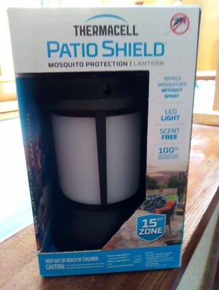 PATIO SHIELD- MOSQUITO PROTECTION LANTERN. LED LIGHT. SCENT FREE