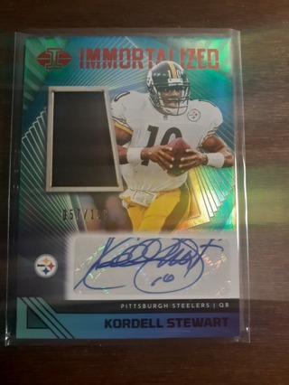 2023 PANINI ILLUSIONS KORDELL STEWART IMMORTZLIZED PATCH AUTOGRAPH