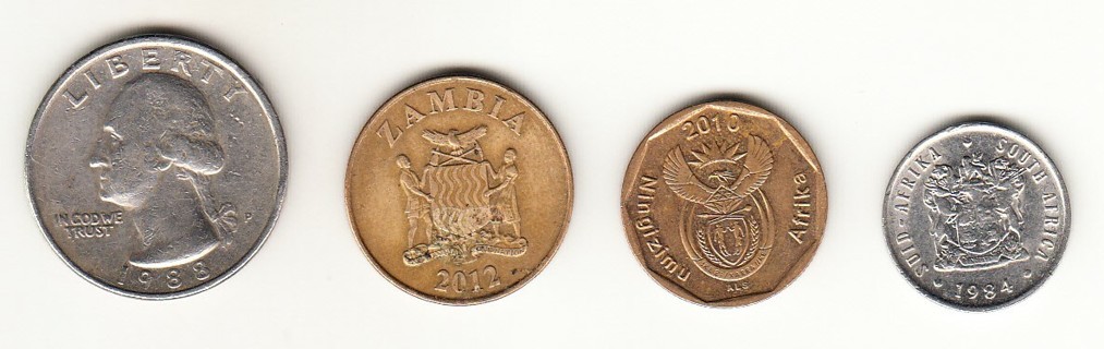 3 coins from Africa