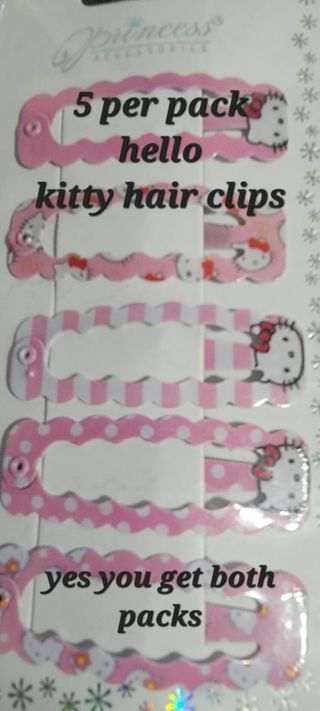 2 pack hello kitty hair clips