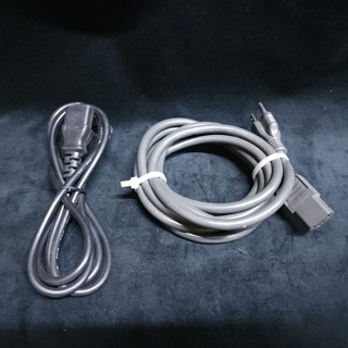 Lot of 2 Computer PC Monitor Cable Power Cords 3 Prong Cables