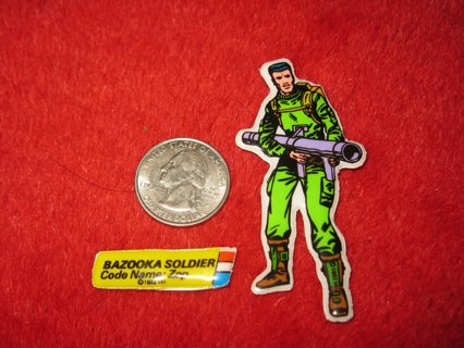 1982 G.I. Joe Cartoon Series Refrigerator Magnet: Bazooka Soldier Zap w/ Label