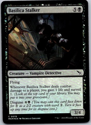 Magic the Gathering Foil Basilica Stalker Murders at Karlov Manor MTG