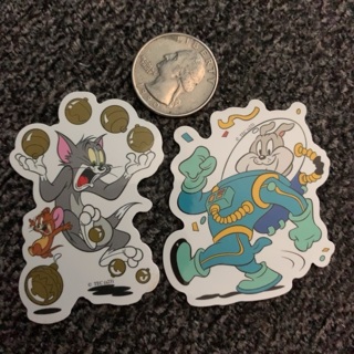 2 Tom & Jerry stickers 