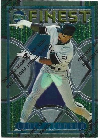 1995 TOPPS FINEST LANCE JOHNSON REFRACTOR CARD