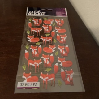 Sticko dimensional fox stickers 