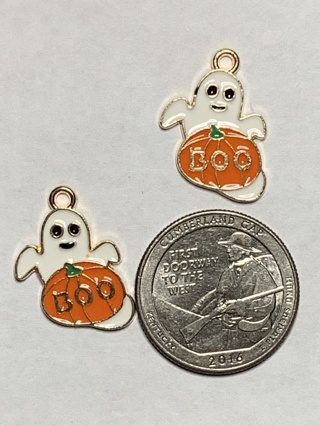 HALLOWEEN CHARMS~#30~SET OF 2 CHARMS~FREE SHIPPING!