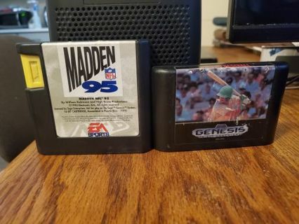 2 Sega Genesis sports games Sports Talk Baseball & Madden 95