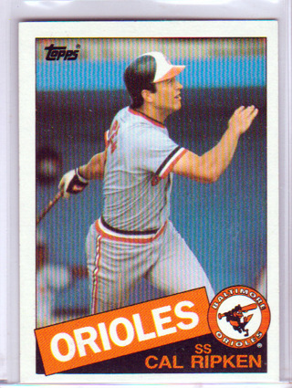 Cal Ripken, Jr., 1985 Topps Card #30, Baltimore Orioles, (L5