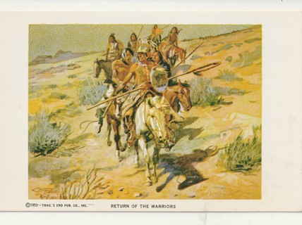 Vintage Unused Postcard: 1952 Trail's End: Return of the Warriors