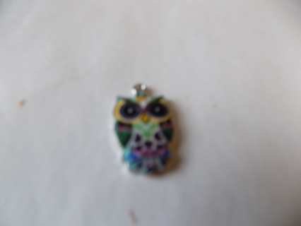 Enamel Owl Charm # 2  1 inch