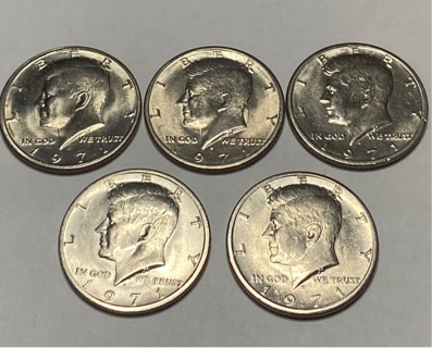 1971 Half Dollar 50c Coins