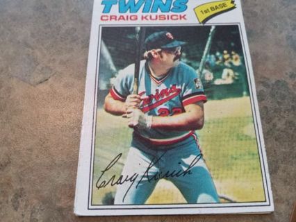 1977 TOPPS CRAIG KUSICK MINNESOTA TWINS BASEBALL CARD# 36