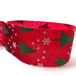 Red Green Christmas Tree 2.5” Wide Flexible Ribbon 