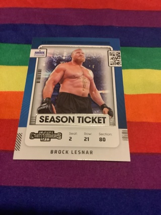 WWE 2022 Panini Chronicles Contenders  Wrestling Season Ticket Card #105 Brock Lesnar Silver