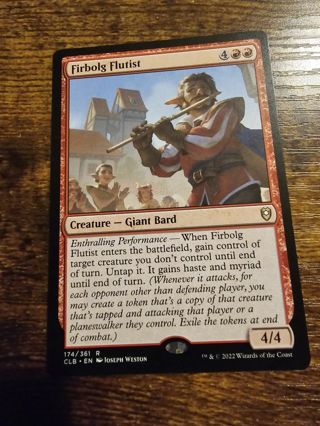 Magic the gathering mtg Firbolg Flutist rare card Baldurs Gate