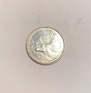 Silver 1968 Canadian Quarter