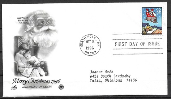 1996 Sc3110 Dreaming of Santa FDC