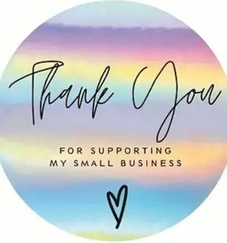 ➡️SuPeR SPECIAL⭕(50) 1" HOLOGRAPHIC 'THANK YOU FOR SUPPORTING MY SMALL BUSINESS' STICKERS!!⭕