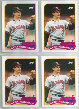 Lot of (4) 1989 Topps Traded Kent Anderson #3T Angels