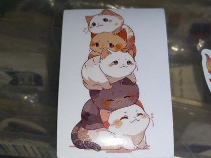 Cat 1⃣ New Cute vinyl sticker no refunds regular mail only Very nice quality!