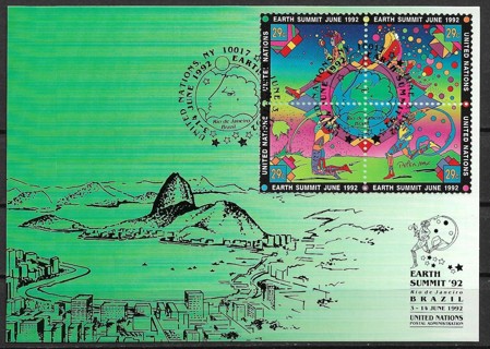 1992 UN, NY Sc608a Earth Summit maxi card
