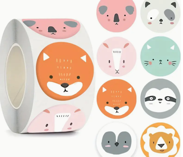 100 Assorted Cute Animal  Stickers