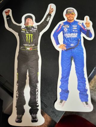 Nascar mini cut outs Kyle Larson Riley Herbst