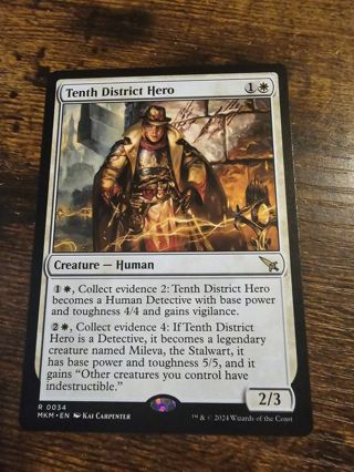 Magic the gathering mtg Tenth District Hero rare card Murder Karlov Manor