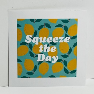 Squeeze The Day Lemon Square Print 