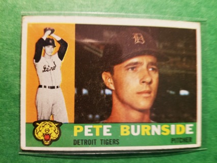 1960 - TOPPS EXMT - NRMT BASEBALL - CARD NO. 261 - PETE BURNSIDE - TIGERS