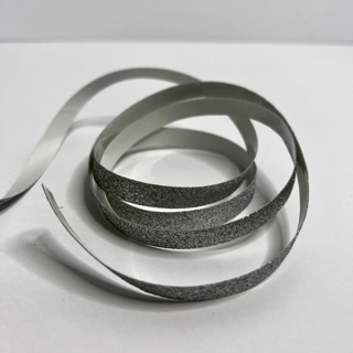 Silver Glitter 3/8” Wide Tape Ribbon