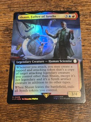 Magic the gathering mtg Shaun Father of Synths borderless foil card Fallout