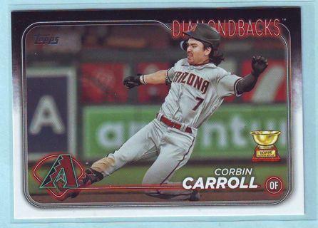 2024 Topps Corbin Carroll Baseball Card # 156 Diamondbacks