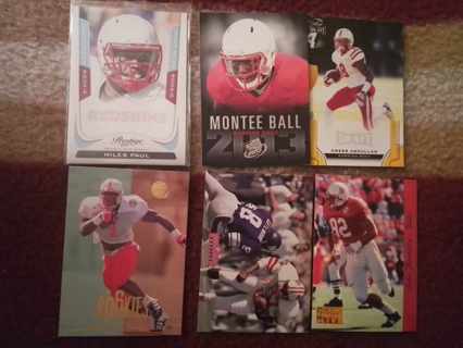 6 card Nebraska Cornhuskers NFL lot insert rcs