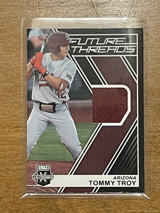 2023 Panini Elite Extra Edition Baseball - Future Threads Patch - TOMMY TROY #FT-TT